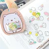 50 pièces/paquet Kawaii autocollants bricolage Transparent mignon dessin animé PVC autocollants joli chat ours autocollant pour filles étudiant journal décoration coréenne papeterie