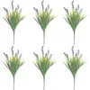 Decoratieve bloemen 6 stuks kunstplanten buiten nepgras zonder onderhoud lavendel tuin veranda raamdoos decoratie