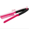 Hair Curlers Straighteners V Type Hair Brushes Washable Folding Hair Straightener Comb DIY Salon Hairdressing Brush Styling Tools HKD230918