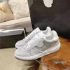 2023-top quality Casual Shoes Womens Inter locking Cushioned Calfskin Sneaker outdoor walking Sports Trainers Designer girls Rhyton Fashion size 35-46