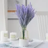 Dekorativa blommor 5st/Lot Artificial Violet Plastic Romantic Provence Lavender för Hem Jul Bröllop El Decoration Fake Plants