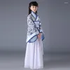 Palco desgaste criança chinês traje tradicional cosplay menina antigo hanfu vestido crianças dança folclórica princesa tang roupas 89