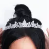 Jóias de cabelo de casamento ThreeGraces Espumante Branco Cubic Zirconia Elegante Flor Rainha Coroas Tiaras Acessórios de cabelo de casamento Jóias para Noivas HA027 230918