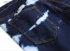 Jeans voor heren Nieuwe heren elastische vouw skinny jeans modeontwerper retro slim fit motorfiets biker causaal gebleekte geplooide denim broek TX1716 L230918