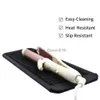 Bigoudis Lisseurs Outils de lisseur de cheveux multifonctions Pochette de tapis en silicone résistante antidérapante pour fer à friser Baguette Fer à sertir Support de chaleur plat 0918