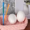 Dekorativa figurer 20st Eggs White Craft Foam Diy Toys Modeling Shape Polystyrene Balls For Painting Project 6cm