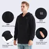 Sweats à capuche pour hommes Sweatshirts en plein air électrique USB chauffage pulls hommes hiver chaud vêtements chauffants charge veste thermique vêtements de sport 230918