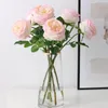 Fiori decorativi 6 pezzi Sensazione idratante Austin Rose Artificiale Tocco reale Fiore realistico Bouquet da sposa Decorazioni per la casa per feste di matrimonio