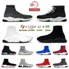 2024 scarpe scenografiche calzini uomini uomini donne casual slip-on triplo bianco nero black rosa graffiti velocità scarpe addestratore corridori di sneaker allenatore D88