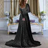 Basic Casual Dresses See through Sexy Lace Dresses Pregnancy Photo Shooting Robe Maternity Women Deep V Neck Long Sleeve Floor Length Maxi Slit Dress L230918