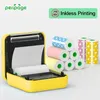 Peripage A6 Mini Bluetooth Portable Thermal Printer Pocket Label Sticky Maker Note Sticker Smart Phone Photo Printer Compatible With BT Wireless USB Connect 304 DPI