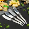 Cheese Tools 8Pcs Butter Knives Spatula Stainless Steel Jam Spreader Cake Slicer White Plastic Handle Knife 230918