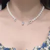 Mode kvinnodesigner halsband choker hänge kedja 18k guld pläterad koppar märke bokstäver halsband bröllop smycken julklapp tillbehör