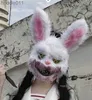 Kostymtillbehör Party Masks Halloween Scary Head Cover Rabbit Cosplay Mask Bear Bunny Costume Props Dress Up Mask for Halloween Party Scary Headgear Costumelt0