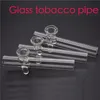 Petits tuyaux à vapeur en verre transparent, 4 pouces/10mm, bon marché, narguilé, MIni cuillère à main épaisse, tuyaux de tabac pour fumer des herbes sèches
