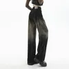 Jeans pour femmes Femmes Noir Taille haute Femmes Style américain Vintage 90s Baggy Y2K Streetwear Mode coréenne Pantalon en denim à jambes larges