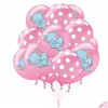 Led Toys Party Decoration 15Pcs Lot 12Inch Elephant Latex Balloons Colored Confetti Birthday Decorations Baby Shower Helium Ballon23 Dhwri