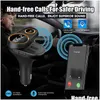 Bluetooth Car Kit FM Sändare Händer Ringande Voice Navigation Music Player Charger Support Micro SD TF Drop Delivery Automobiles Mot DHCYB