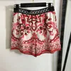 Vintage Print Shorts Sexy Sing Tank Top 2pcs Sets For Women Designer Letter Webbing Vest Casual Short Pants Suits