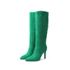 New autumn and winter knee-high boots sexy party mature high-heeled shoes pointed women's boots new tide shoes