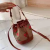 Totes Designer bucket bags Shoulder Bags Quality Printed Leather Handbags Purse mini Handbag Various Styles Flowers cherry Bucket bag19