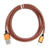 Tyg USB -kabel 1M 2M 3M V8 Micro Cord flätad typ C Snabbladdningskablar Laddningstråd för Android -mobiltelefoner
