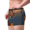 Cuecas boxer legal tigre papel de parede arte shorts calcinha homem roupa interior respirável para homme plus size