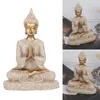 Dekorativa figurer Guldmediterande sittande Buddha -staty Carving Figurine Craft for Home Decoration Ornament 8cm