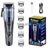 Elektryczne gliny kemei Electric Hair Clipper Profesjonalne regulowane włosy