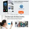 Sonnettes Tuya Smart Home judas sonnette vidéo intelligente sonnette 1080P caméra Wifi 4.3 HD nuit PIR carillon d'appel sans fil pour IOS android HKD230918