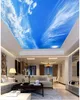 월페이퍼 천장 벽화 벽지 블루 스카이 커스텀 3D 벽화 천장 가정 장식 디자인
