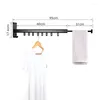 Hangers Wall-Mounted Invisible Folding Clothes Hanger Balcony Window Simple Indoor And Outdoor Air Rod