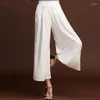 Women's Pants High Quality Silk Trousers For Women Wide Leg Female Oversized Korean Fashion Clothes 4xl Ropa Mujer Pph4188