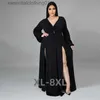 Robes décontractées de base Plus la taille nouvelle robe femmes élégant luxe femmes vêtements Sexy col en v longue 5xl élégant Up Robes Extreme Sexines 3xl 4xl 5xl 6xl L230918