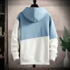 Erkek Hoodies Sweatshirtler Sıradan Moda Erkek Hoodies Patchwork Kollu Mektup Baskı Tasarım Pamuklu Erkek Hoodies High Street Trend Unisex Hoodie 230918