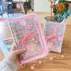 Notepads Sharkbang A6 Sakura Loose Leaf Notebook Set 90 Sheets Papers Bullet Binder Dairy Cherry Blossoms Binder Journals Book Stationery 230918