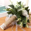 Decorative Flowers Bridal Bouquet Hand Wedding Simulation Flower Rose Artificial Pe Material Props