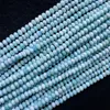 Piedras preciosas sueltas Dominican Blue Larimar Rondelle Beads Faceted Beads Natural Jewelry Crystal 05816