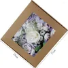 Dekorative Blumen Künstliche Blumenbox Valentinstag Geburtstagsgeschenk Brautstrauß Home Corsage Arrangement für Hochzeitsdekoration