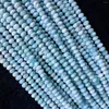 Piedras preciosas sueltas Dominican Blue Larimar Rondelle Beads Faceted Beads Natural Jewelry Crystal 05816
