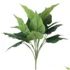 Decorative Flowers Wreaths Artificial Plastic Plant Monstera Evergreen Fake Small Tree Home Living Room Balcony Garden El Wall Tropica Dhjnd