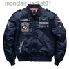 Herrjackor Autumn Winter Bomber Jacket Men Air Force Ma 1 Tank broderi Militär basebolljacka enhetlig stor storlek Pälsverktygsjacka J230918