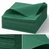 Disposable Dinnerware Disposable Paper Napkins Green Napkin Dinner Hand Towels Airlaid Guest Towel for Christmas Wedding Party Table Decrations 230918