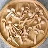 Cuillères à thé 10 pièces petites cuillères en bois outils de restauration pour enfants Gadgets de Bar cuillère à thé au miel pour la cuisine assaisonnement confiture de café
