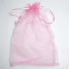 100 pezzi grandi sacchetti per imballaggio in organza portaconfetti sacchetti per gioielli bomboniere per matrimoni sacchetti regalo per feste di Natale 20 x 30 cm 7 8 x 11 8 in289E