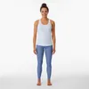 Active Pants Solid Blue Shibori Coordinate 1 Leggings Gymkläder för kvinnor Legging Woman