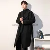 Women's Wool Blends Men's Winter luxury Cardigans Trench Male Black Wool Overcoat Coat Black Long Padding Coat Men's Clothes Jac Windbreaker For MenL230918