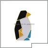 Stift broscher stift broscher origami skarvande brosch kanin val pingvin emalj metall lapel stift märken smycken 594 h1 droppleverans 2 dhxel