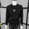 Mens Hoodies Sweatshirts European Station HighEnd Light Luxury Style Mens University T Autumn Trendy Versatile Round Neck TShirt Korean Wave SlimFit Sl J230918