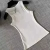 Tanks féminins 2023 Été Loe Yang Mi Même tobsager en coton pur brodé avec un t-shirt à suspension sans manches
